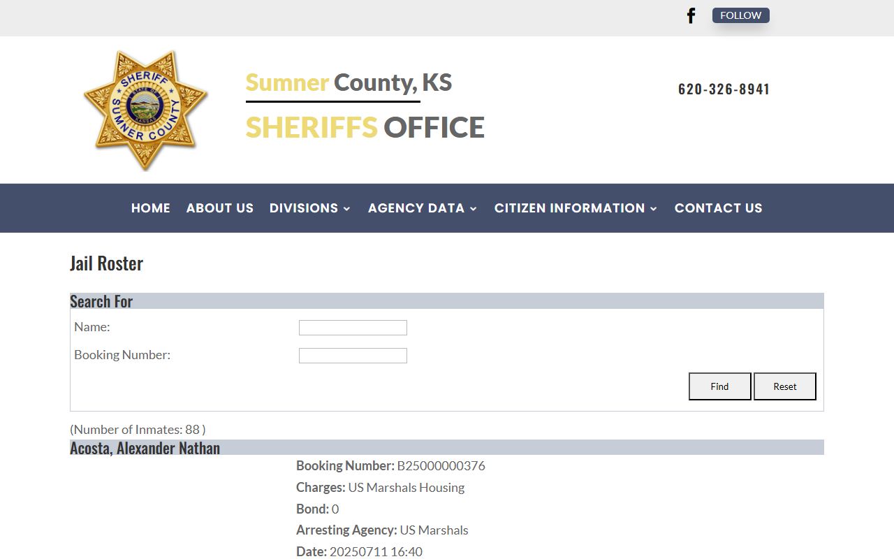 Sumner County inmate search jail roster
